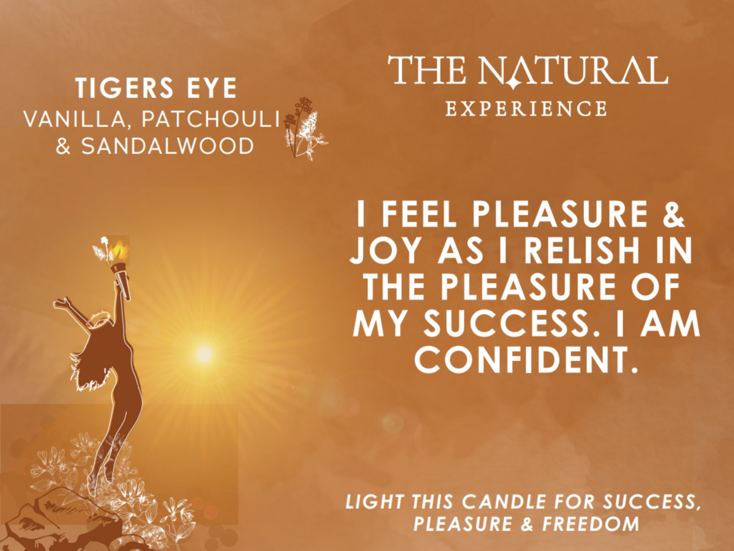 Tigers Eye – Candle for Confidence and Success – Vanilla, Patchouli and Sandalwood