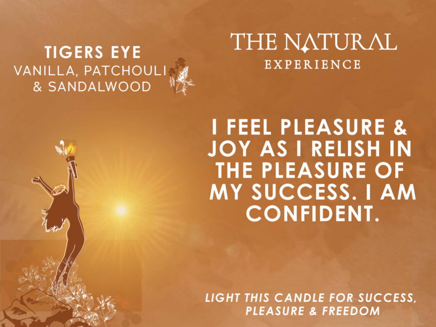Tigers Eye – Candle for Confidence and Success – Vanilla, Patchouli and Sandalwood