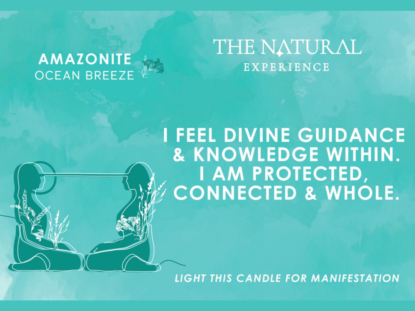 Affirmation candles-Amazonite Crystal Candle - Soothing candle infused with Amazonite crystals for calmness and balance