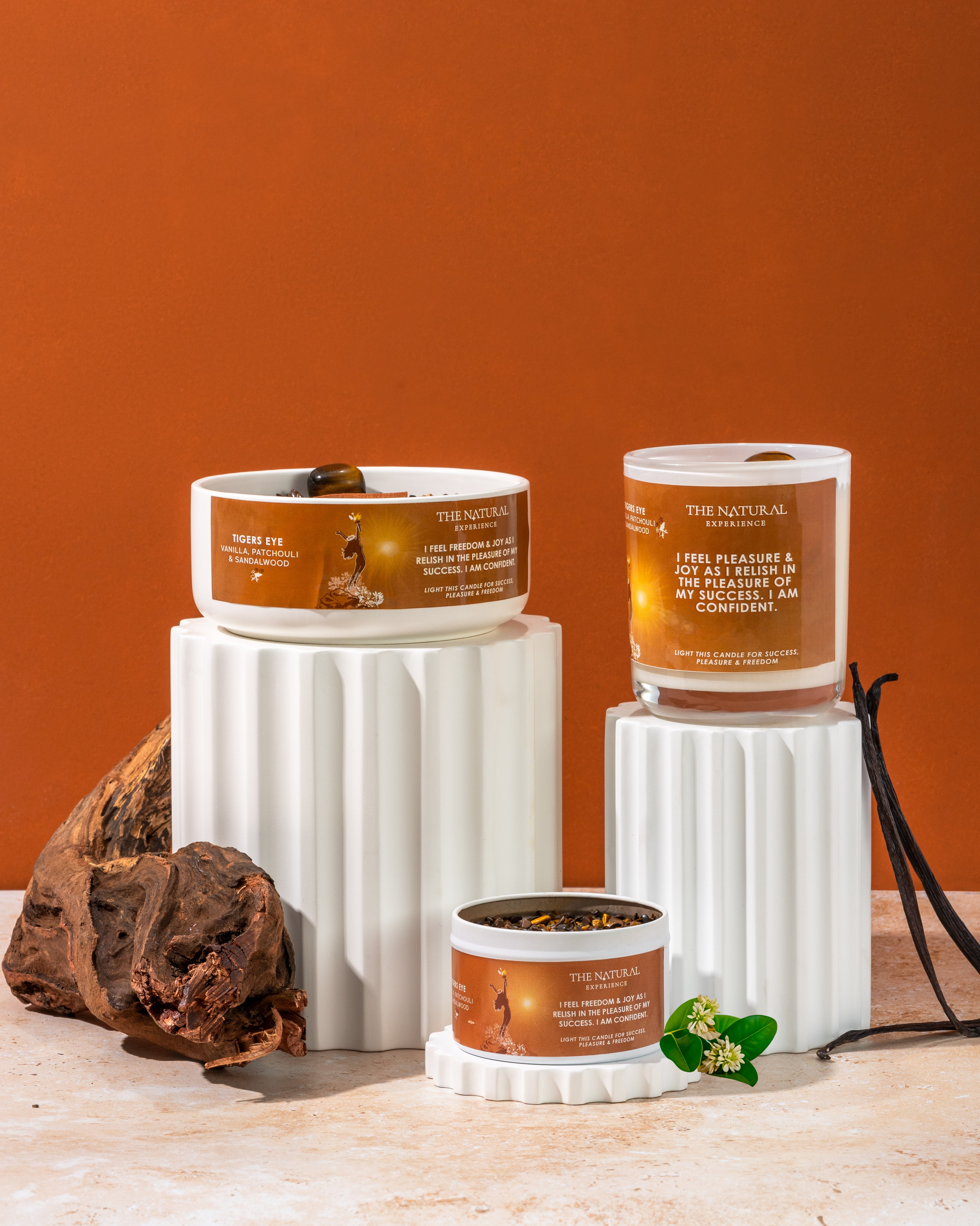 Tigers Eye – Candle for Confidence and Success – Vanilla, Patchouli and Sandalwood