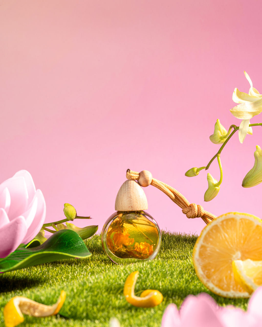 Camelia and Pink Lotus- Car Air Freshener with Essential Oils