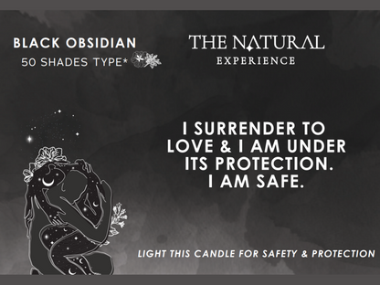 Black Obsidian - Candle for protection - 50 Shades Type*
