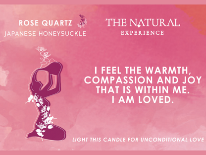 Rose Quartz - Candle for Unconditional Love – Japanese Honeysuckle