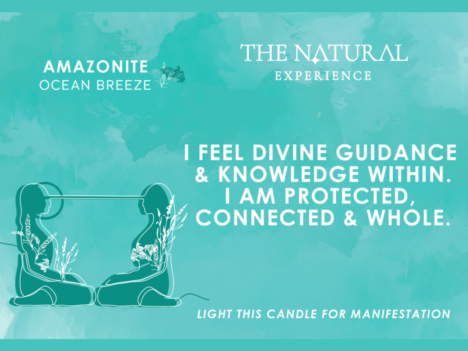 Affirmation candles-Amazonite Crystal Candle - Soothing candle infused with Amazonite crystals for calmness and balance